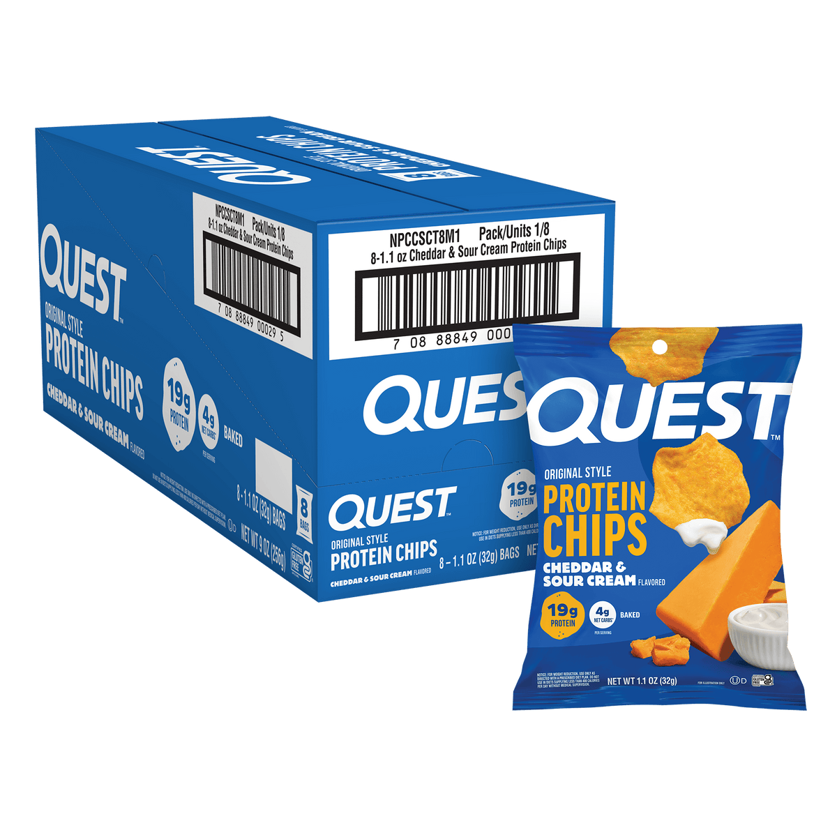 Cheddar & Sour Cream Original Style Protein Chips