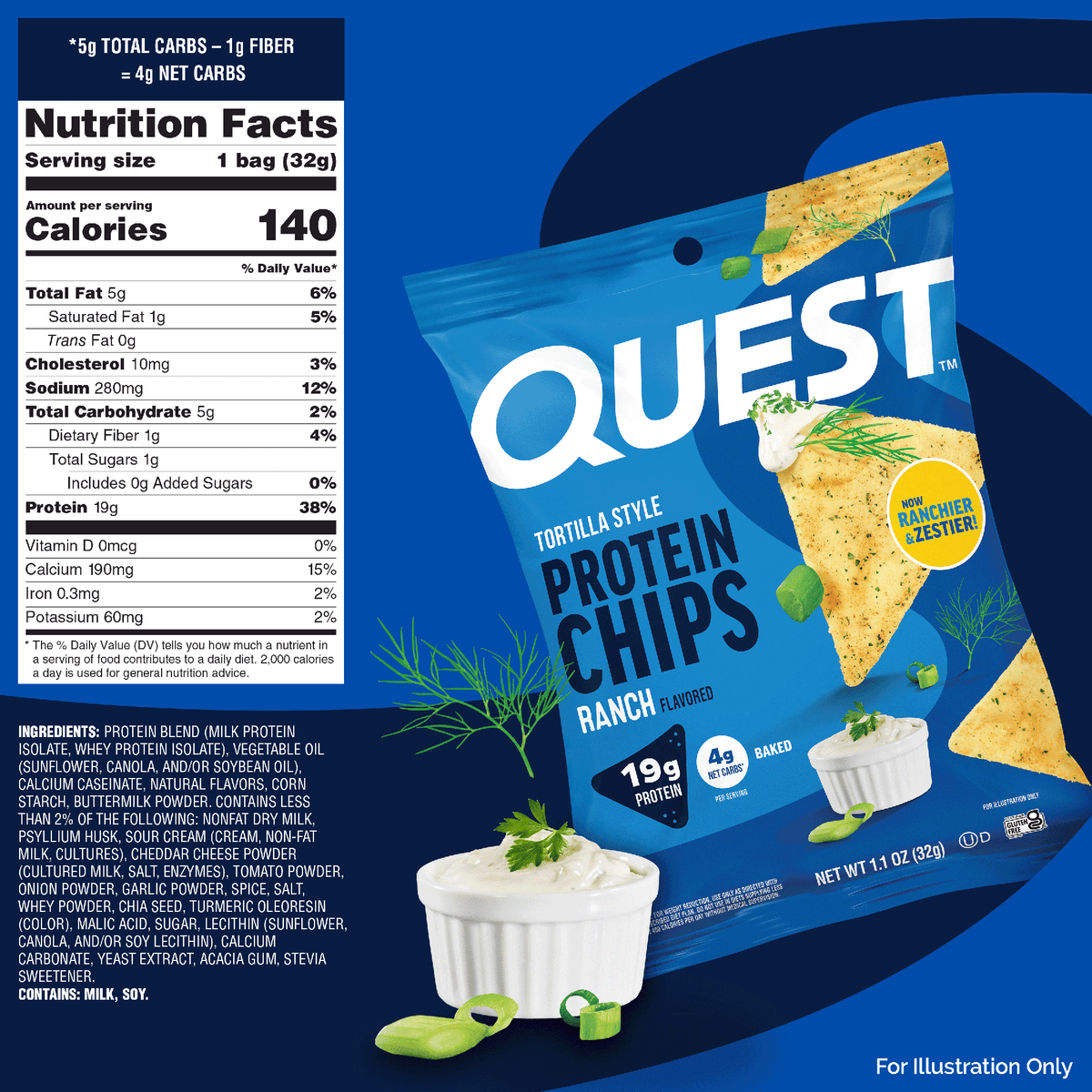 Ranch Tortilla Style Protein Chips