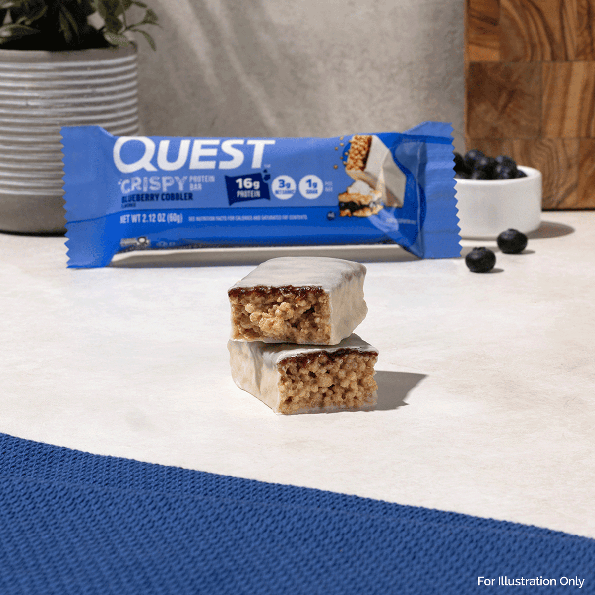 Blueberry Cobbler Crispy Hero Protein Bars