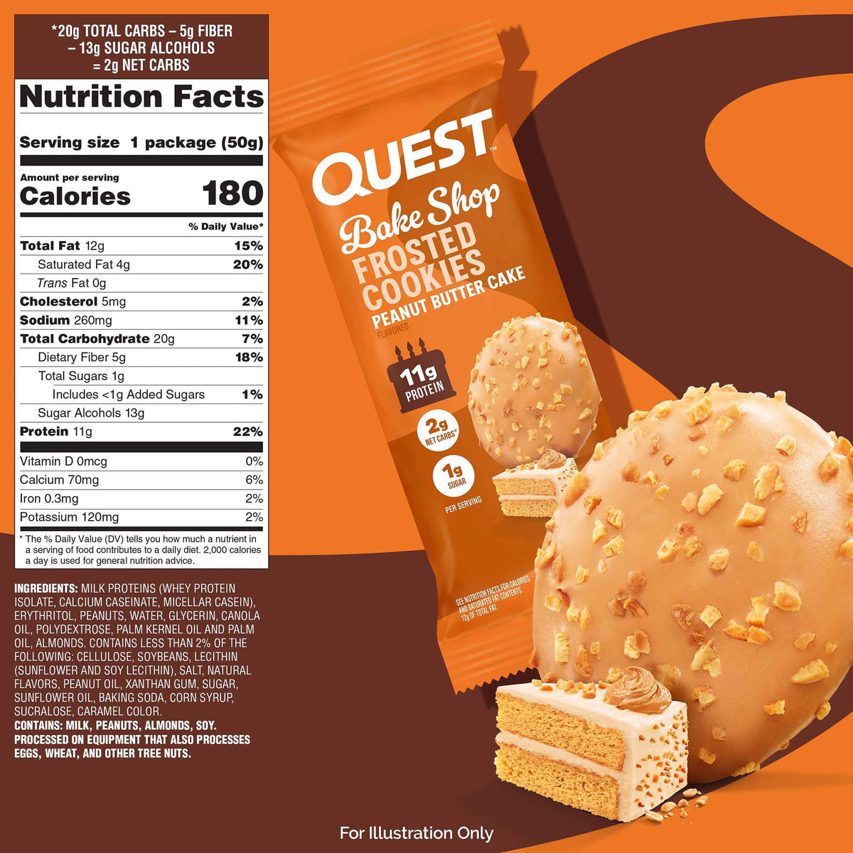 Peanut Butter Cake Frosted Cookies Twin Pack